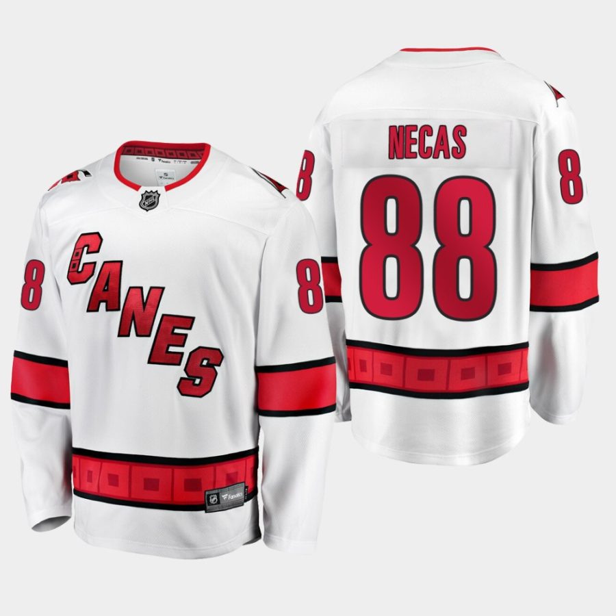 men hurricanes martin necas 2019 20 season away premier breakaway fanatics jersey white