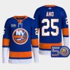 men islanders sebastian aho primegreen authentic 50th anniversary royal jersey