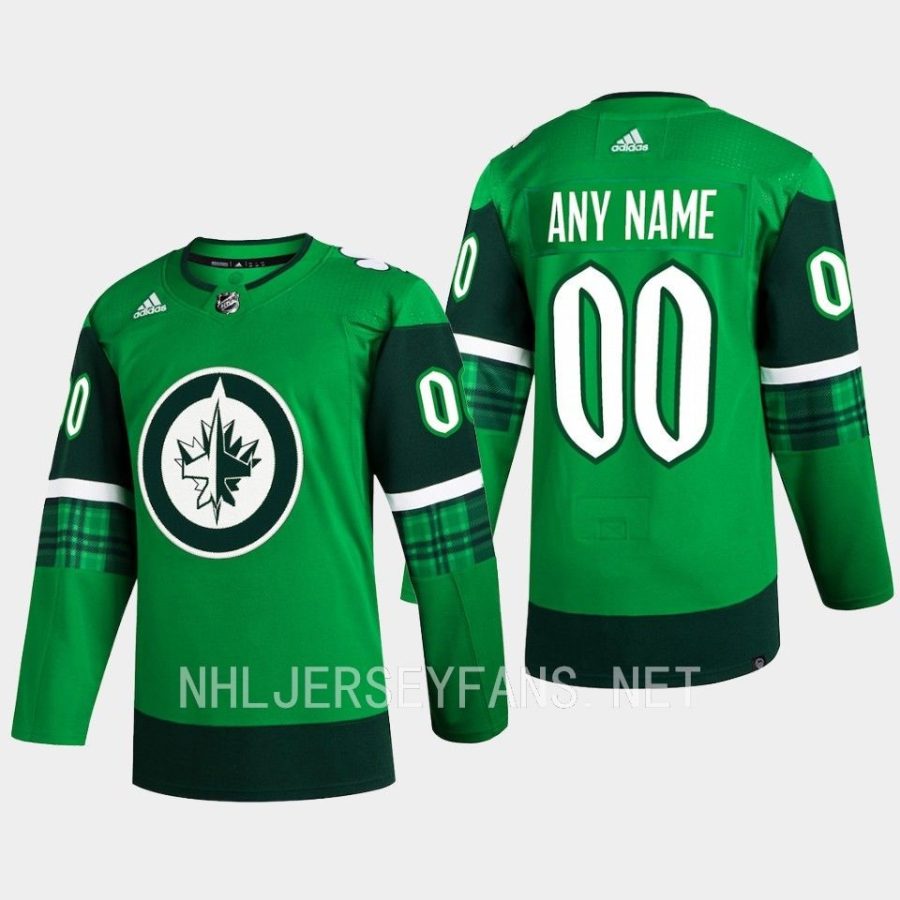 men jets custom 2023 st. patricks day primegreen authentic jersey green