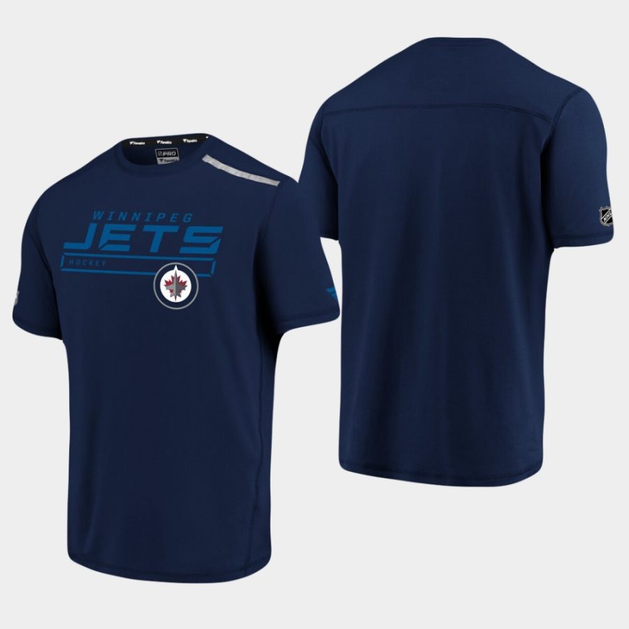 men jets navy authentic pro clutch t shirt