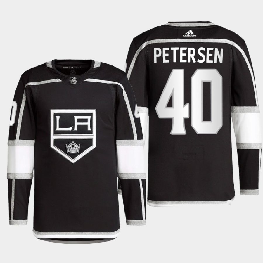 men kings cal petersen 2022 primegreen authentic pro home black jersey