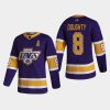 men kings drew doughty 2020 21 authentic reverse retro purple jersey