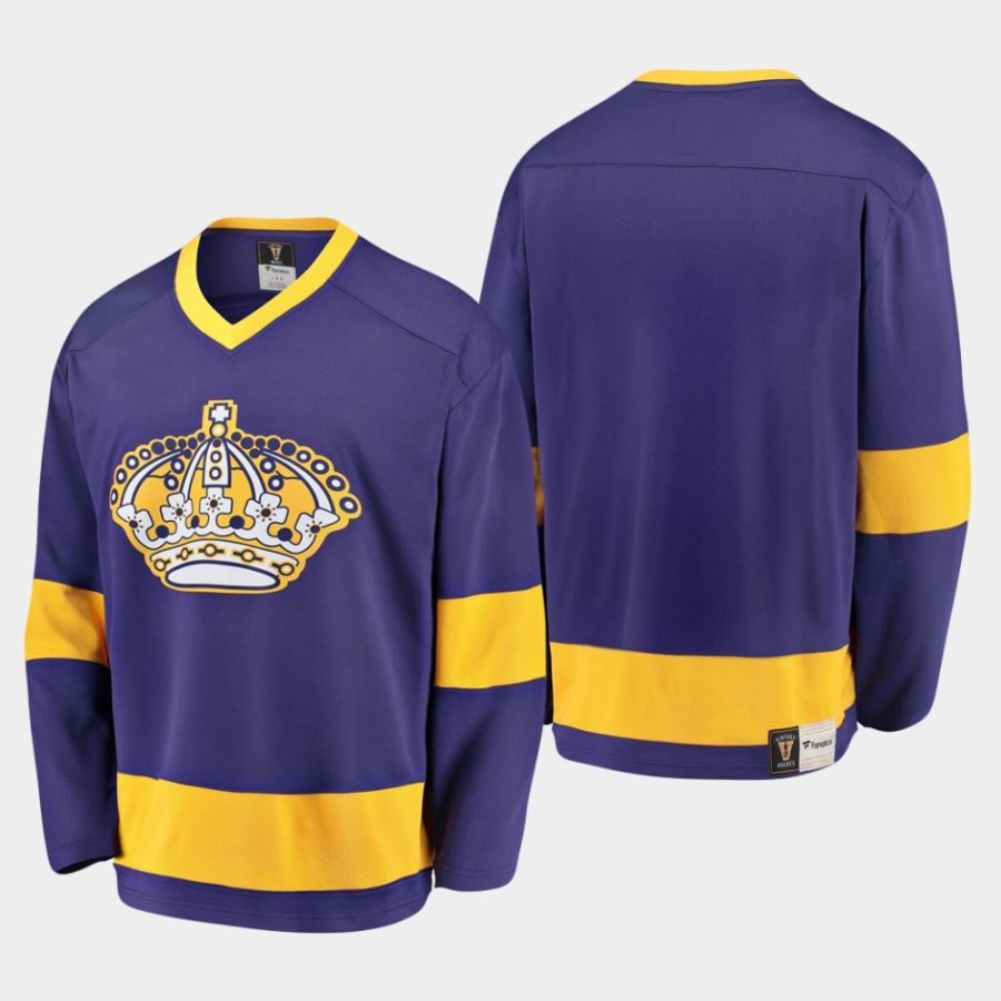 men kings heritage blank premier breakaway purple gold jersey