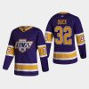 men kings jonathan quick 2020 21 authentic reverse retro purple jersey