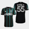 men kings quinton byfield 2022 la galaxy night black jersey