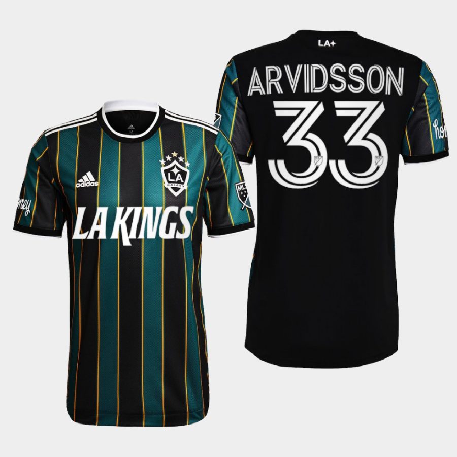 men kings viktor arvidsson 2022 la galaxy night black jersey