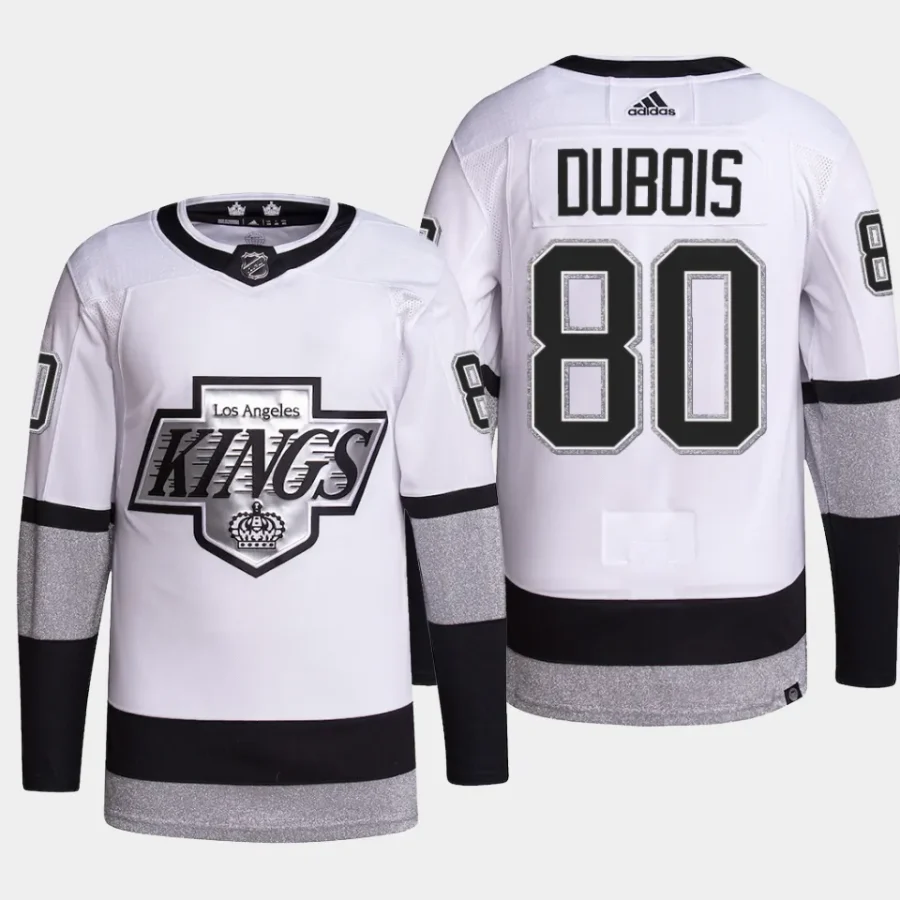 men la kings pierre luc dubois primegreen alternate authentic pro white jersey