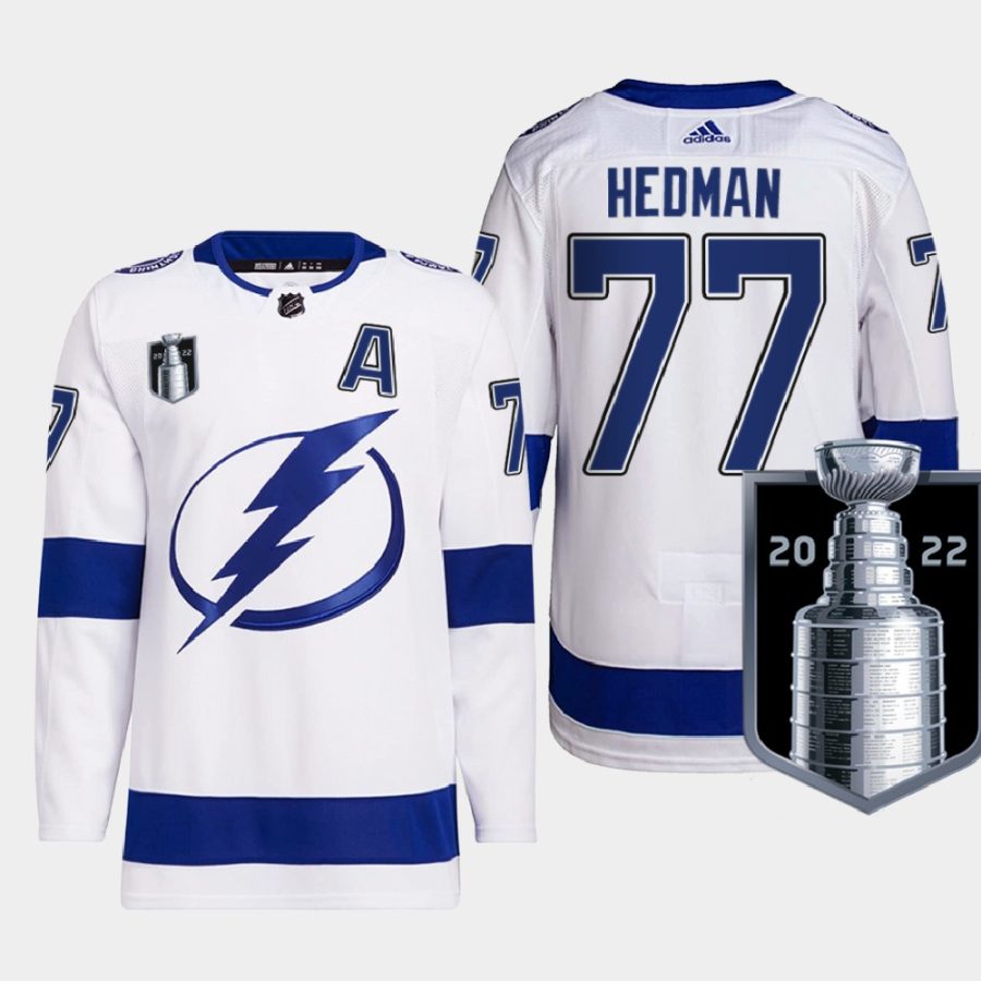 men lightning victor hedman authentic 2022 eastern conference champs white jersey