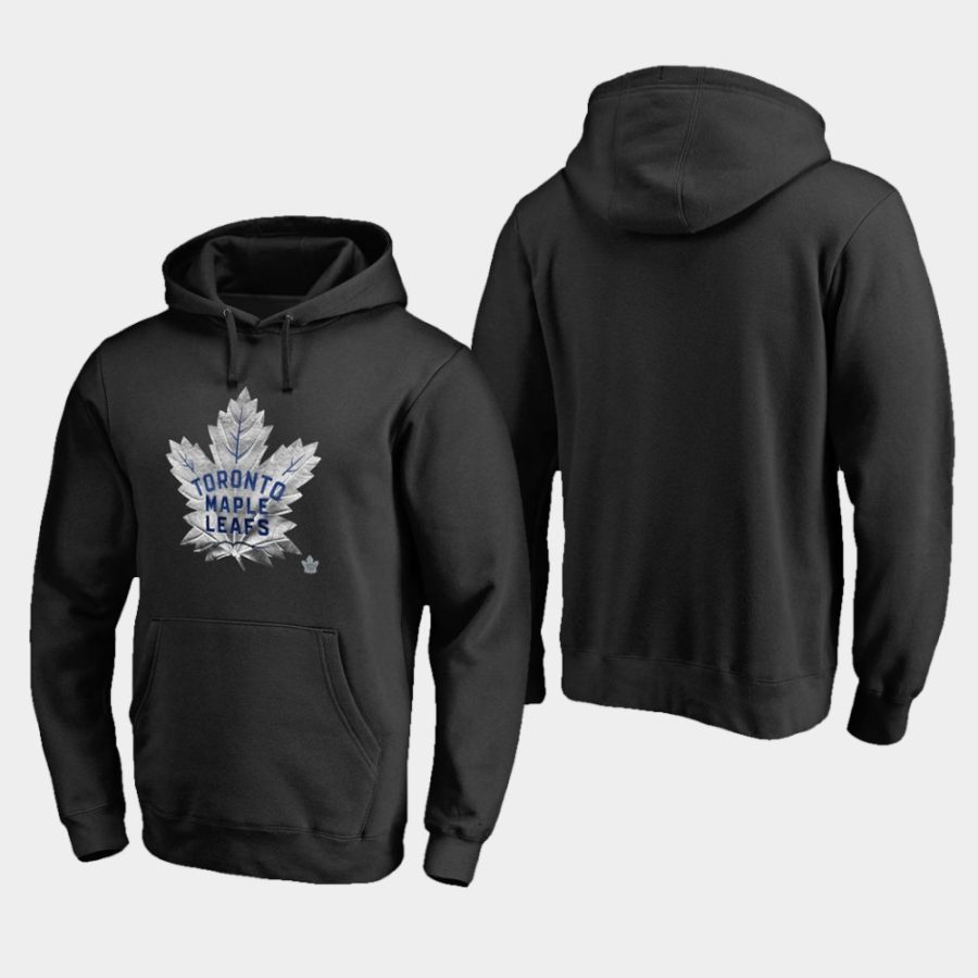 men maple leafs black midnight mascot primary hoodie