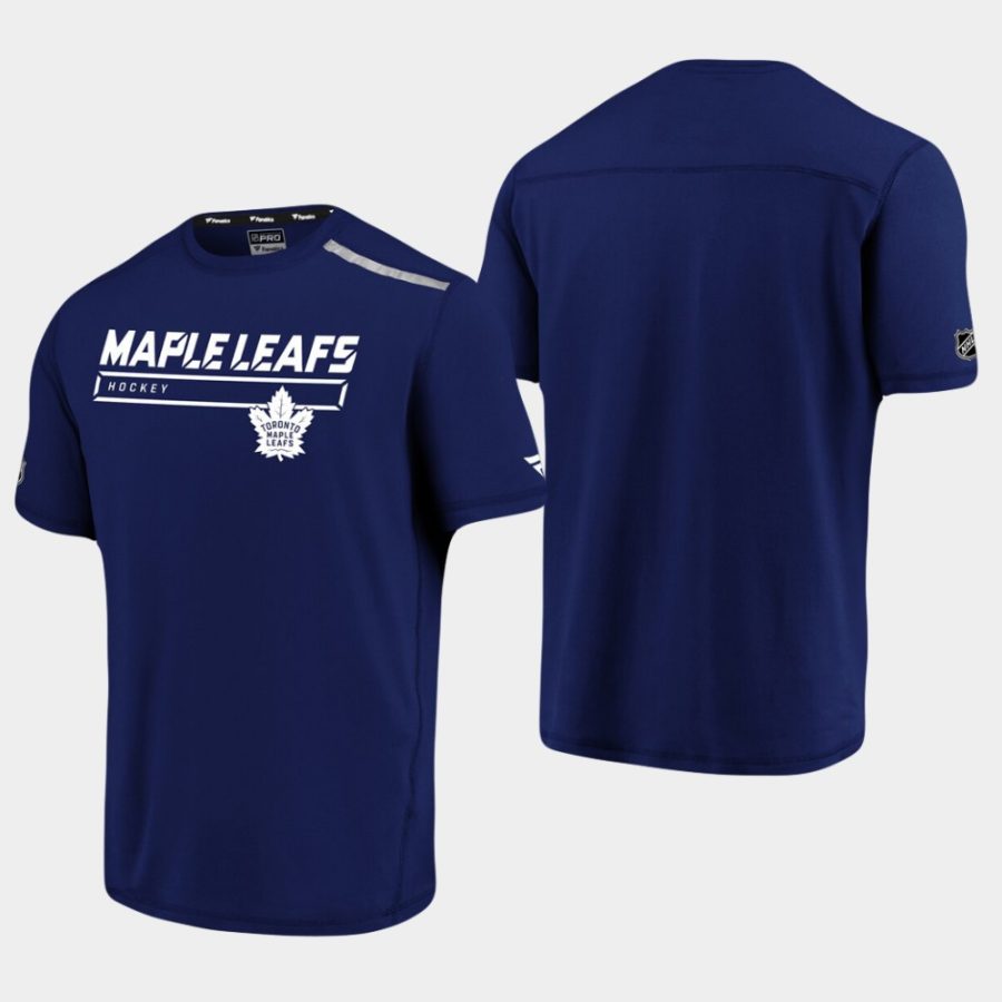 men maple leafs blue authentic pro clutch t shirt