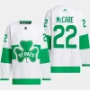 men maple leafs jake mccabe primegreen authentic 2024 st. patricks alternate white jersey