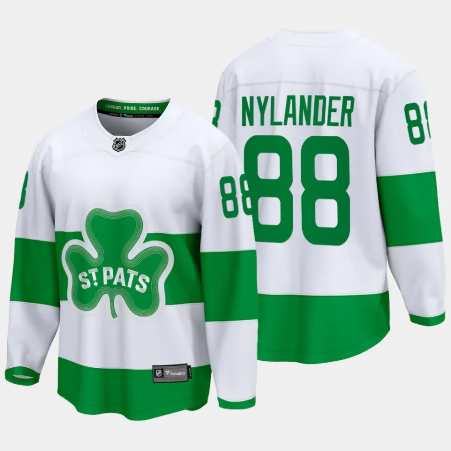 men maple leafs william nylander 2024 st. patricks alternate premier jersey white