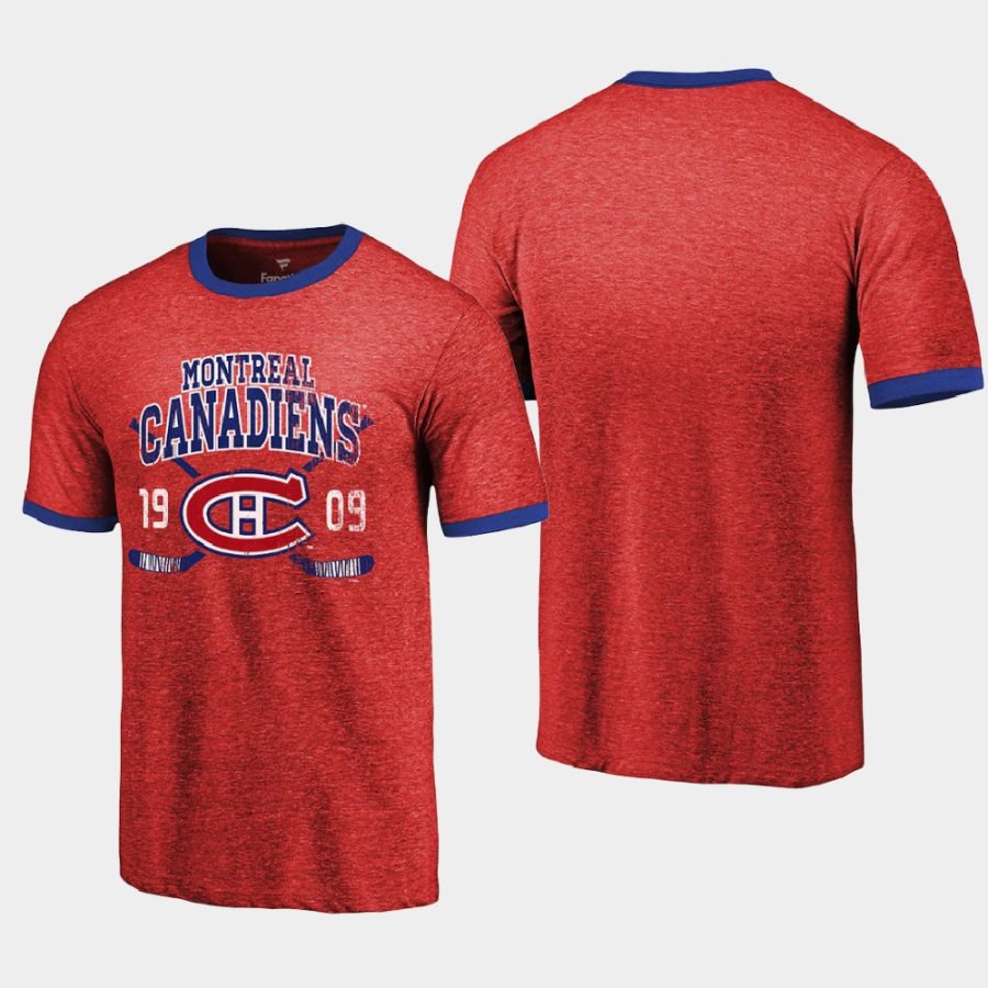 men montreal canadiens buzzer beater ringer red ringer t shirt