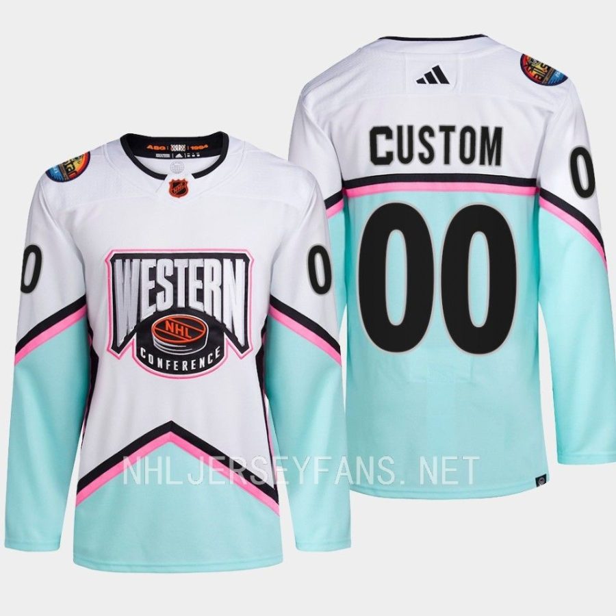 men nhl custom western conference 2023 all star game authentic white jersey