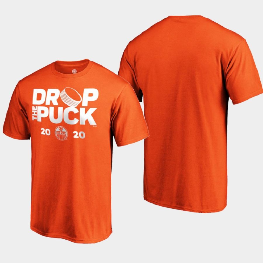 men oilers 2020 drop the puck resume season orange