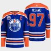 men oilers connor mcdavid 2022 primegreen lee ryan hall of fame patch royal jersey