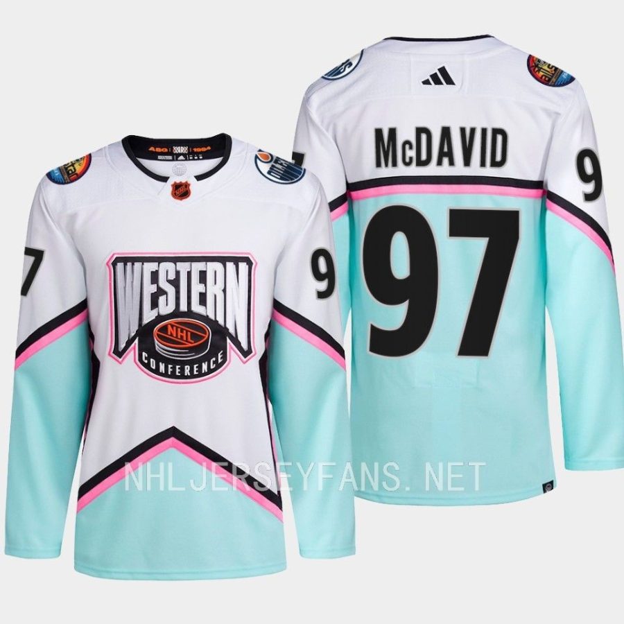 men oilers connor mcdavid western conference 2023 nhl all star authentic white jersey