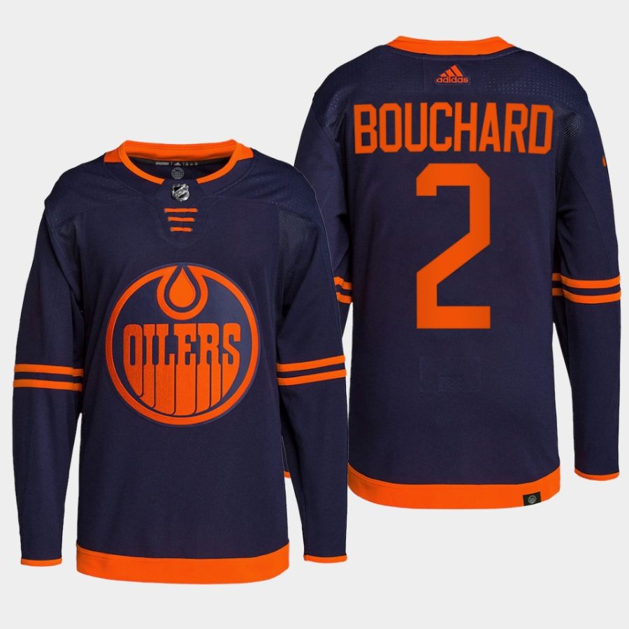 men oilers evan bouchard 2022 alternate primegreen authentic navy jersey