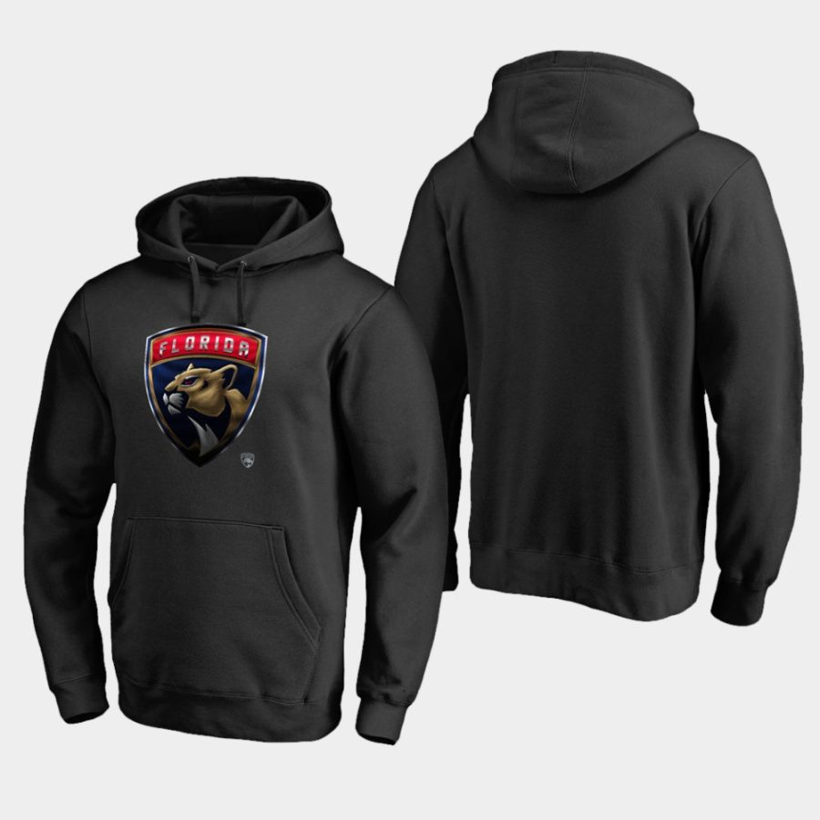 men panthers black midnight mascot primary hoodie