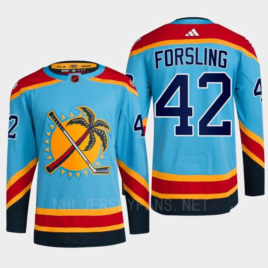 men panthers gustav forsling 2022 authentic primegreen reverse retro 2.0 blue jersey