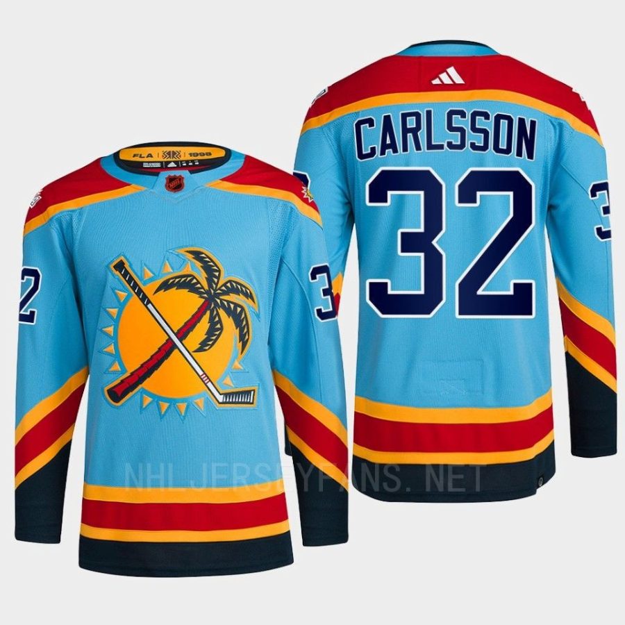 men panthers lucas carlsson 2022 authentic primegreen reverse retro 2.0 blue jersey