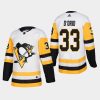 men penguins alex dorio 2021 authentic away white jersey