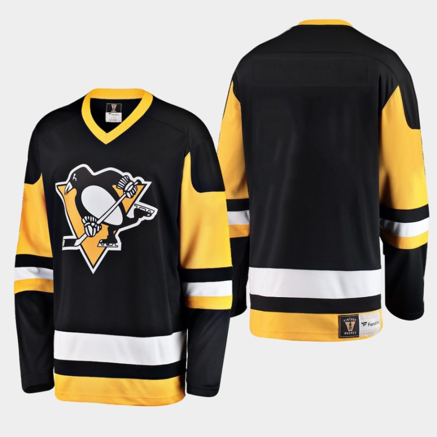 men penguins heritage premier breakaway blank black jersey