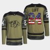 men predators matt luff practice military appreciation 2022 camo jersey