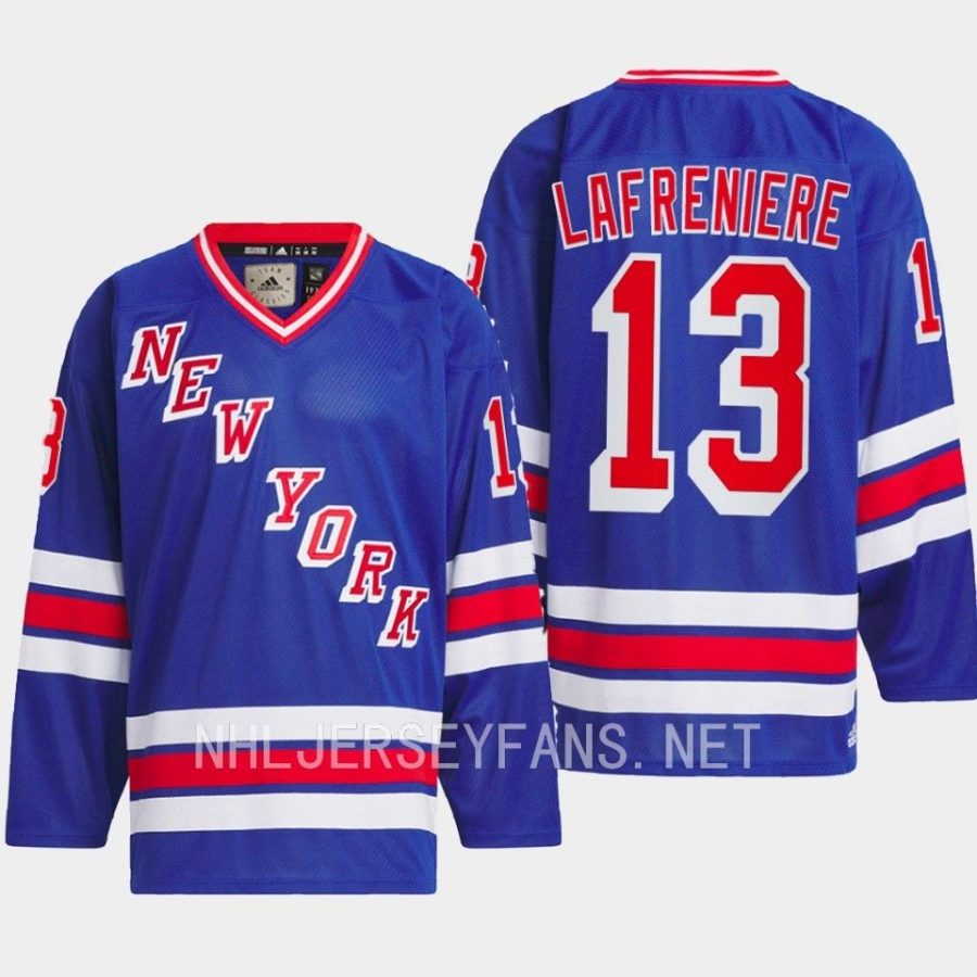 men rangers alexis lafreniere 1979 hockey team classics royal jersey