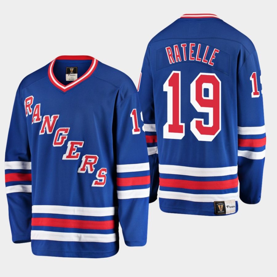 men rangers jean ratelle heritage premier player jersey