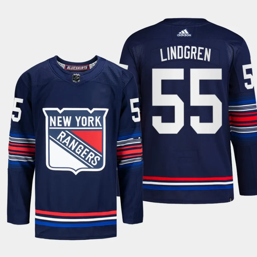 men rangers ryan lindgren 2023 24 authentic third alternate navy jersey