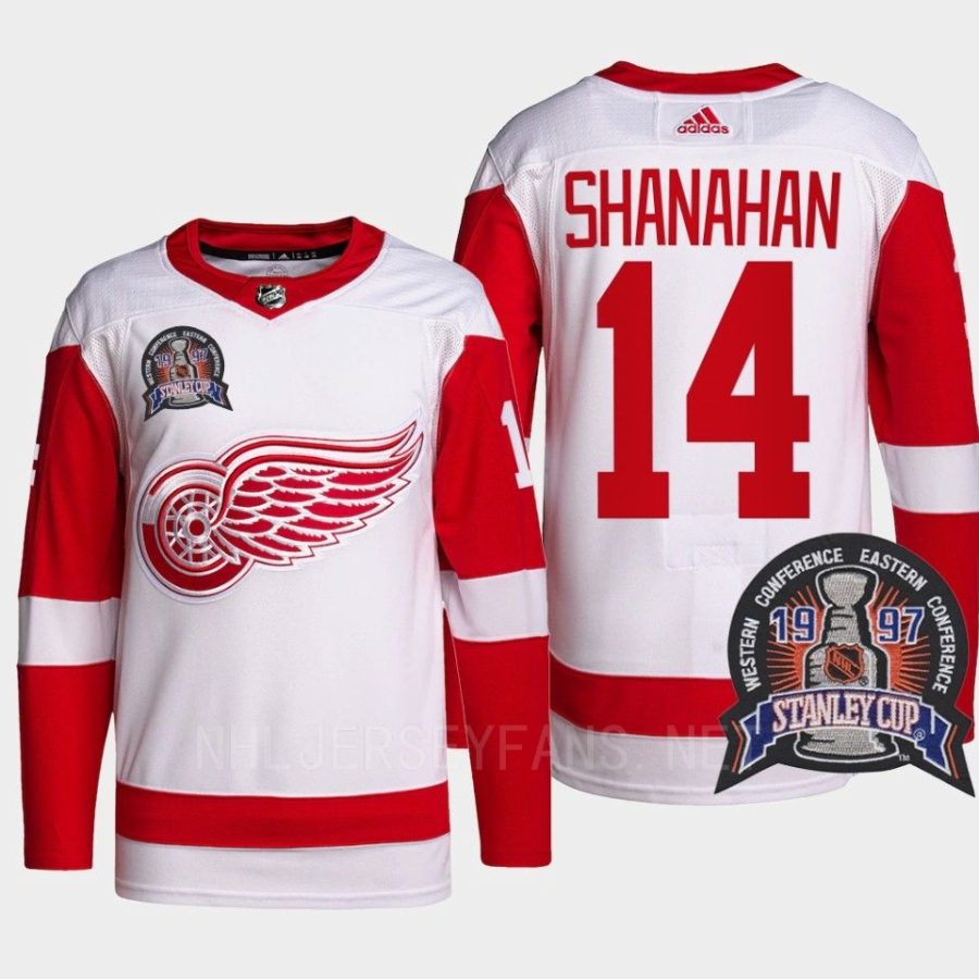 men red wings brendan shanahan 25th anniversary 1997 stanley cup red jersey