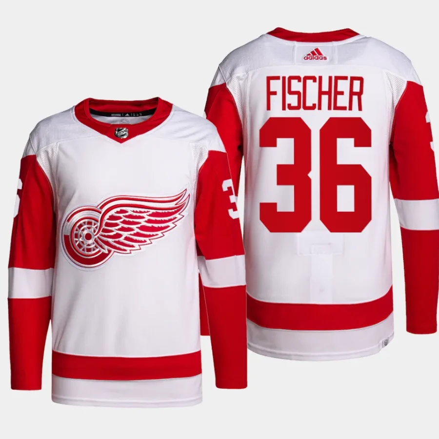 men red wings christian fischer primegreen away authentic pro white jersey