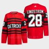 men red wings gustav lindstrom 2022 authentic pro reverse retro 2.0 red jersey