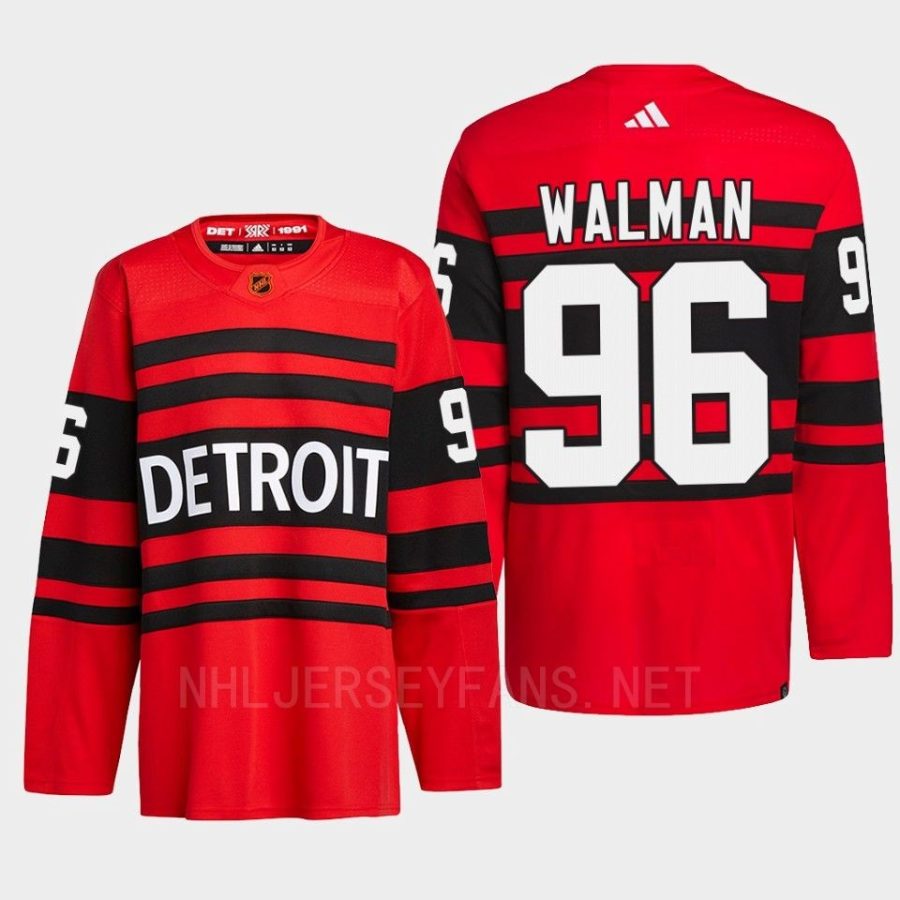 men red wings jake walman 2022 authentic pro reverse retro 2.0 red jersey