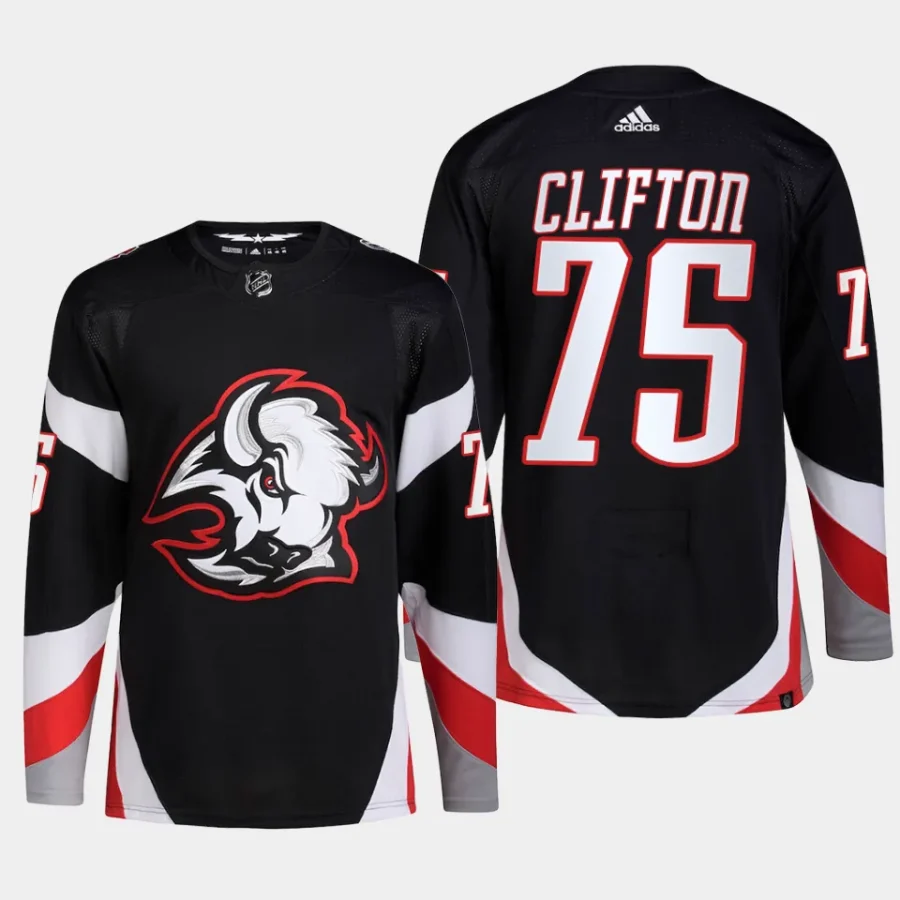 men sabres connor clifton primegreen alternate authentic pro black jersey