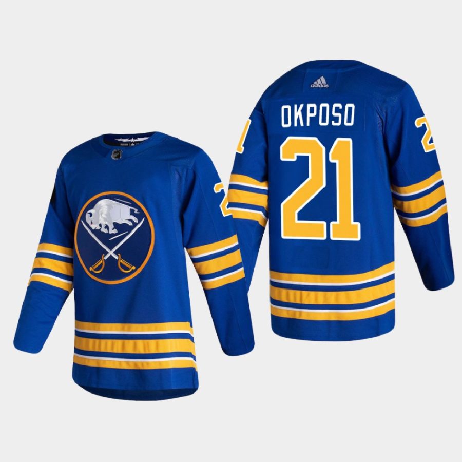 men sabres kyle okposo 2020 21 authentic home royal jersey