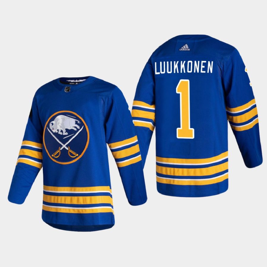 men sabres ukko pekka luukkonen 2021 authentic home royal jersey