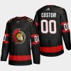 men senators custom 2020 21 home jersey black