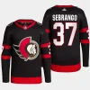 men senators donovan sebrango primegreen home authentic pro black jersey