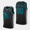 men sharks custom basketball warriors mashup 2023 black jersey