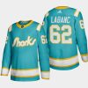 men sharks kevin labanc 2020 21 authentic player california golden seals throwback jersey teal