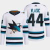 men sharks marc edouard vlasic 2022 23 primegreen authentic away white jersey