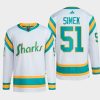 men sharks radim simek 2022 authentic primegreen reverse retro 2.0 white jersey