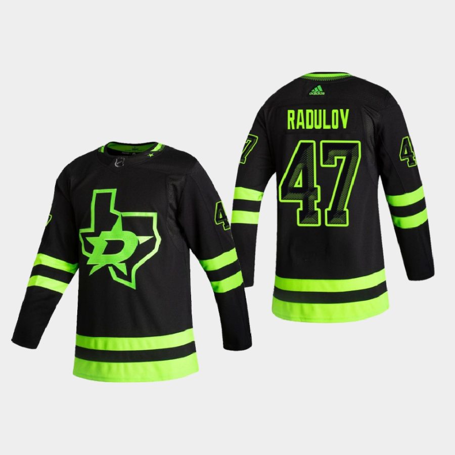 men stars alexander radulov 2020 21 blackout alternate authentic pro black jersey