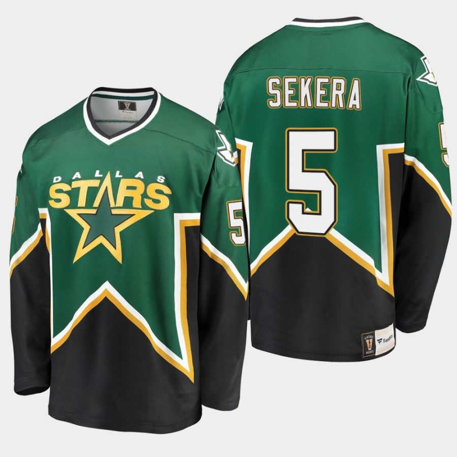 men stars andrej sekera heritage premier breakaway player kelly green jersey