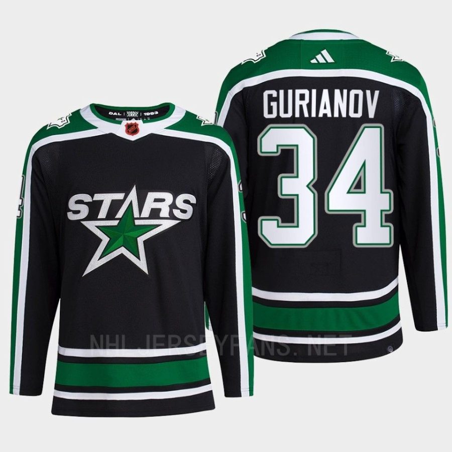 men stars denis gurianov 2022 authentic pro reverse retro 2.0 primegreen black jersey