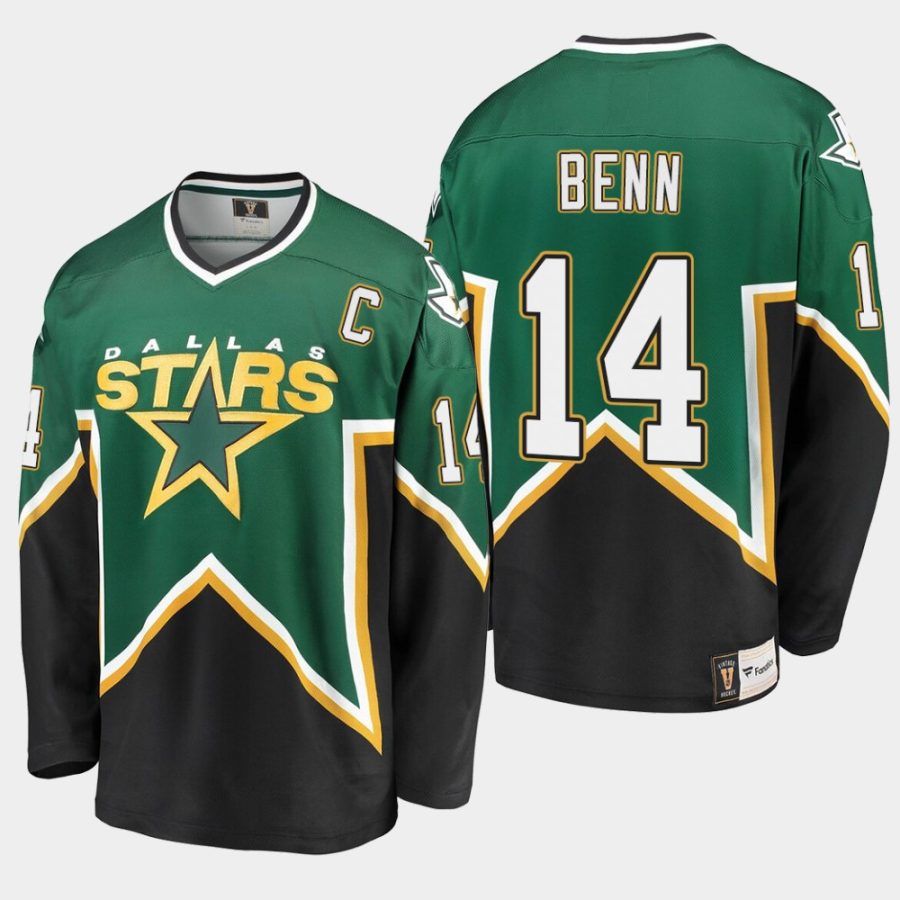 men stars jamie benn heritage premier breakaway player kelly green jersey