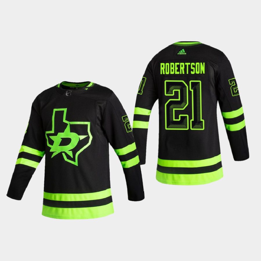 men stars jason robertson 2021 authentic alternate black jersey