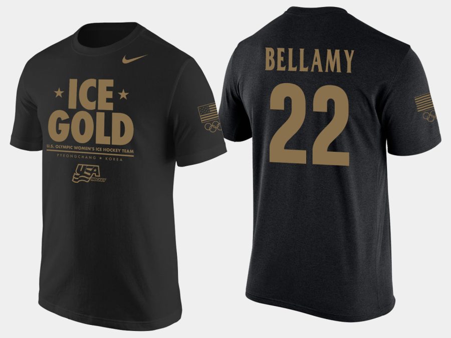 men usa team kacey bellamy 2018 pyeongchang olympics black player t shirt